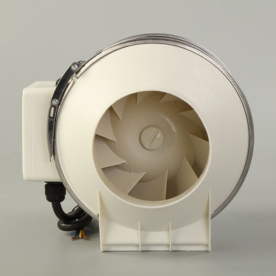 Niedriger Lärm 4'5' Kunststoff-Inline-Kanalventilator Steuerbarer Abgas Niedriger Lärm 2 Geschwindigkeitsstufen