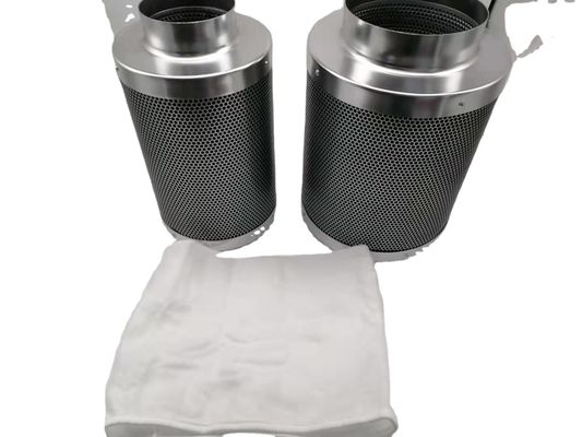Edelstahl Hydroponik Innenanlagen Kohlenstoffluftfilter für 4-12 Zoll wachsende Zelte