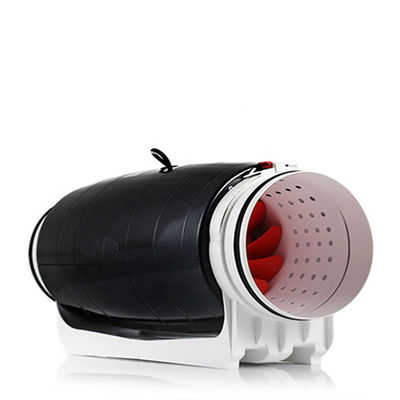 Kunststoff 5 Zoll TT Mixed-Flow 2-Geschwindigkeit Inline-Auspuffventilator für hydroponische Anbausysteme