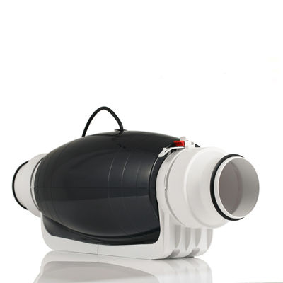 Kunststoff 5 Zoll TT Mixed-Flow 2-Geschwindigkeit Inline-Auspuffventilator für hydroponische Anbausysteme