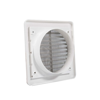 100 mm Quadrat Plastikgrill Weiß PP Leitung Lüftung Extraktionsventilator mit Insektennetzen