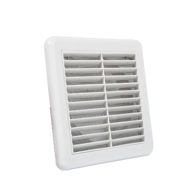 100 mm Quadrat Plastikgrill Weiß PP Leitung Lüftung Extraktionsventilator mit Insektennetzen