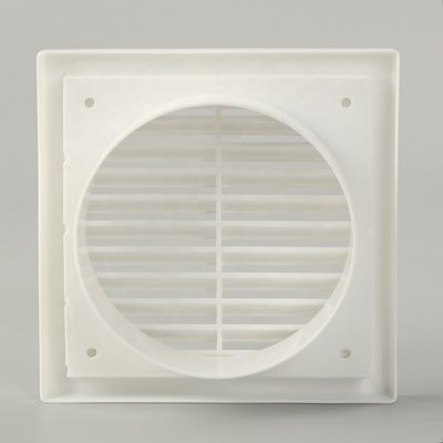 Zuhause Luftzirkulation Wandmontage Mischfluss-Inline-Lüfter mit ABS-Kunststoff-Rundluftgitter