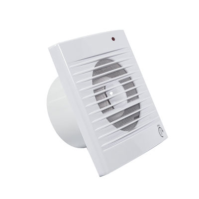 Quadratischer Badezimmer- und Küchenventilator mit axialer Strömung und Wandmontage