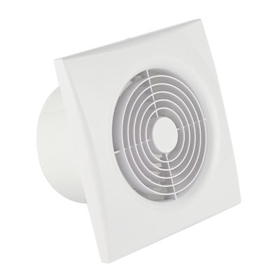 Personalisiertes Logo Marke 5 INCH Personalisierung Elektrische Geräuscharme Mini-Badezimmerluftabzug mit Feuchtigkeitssensor