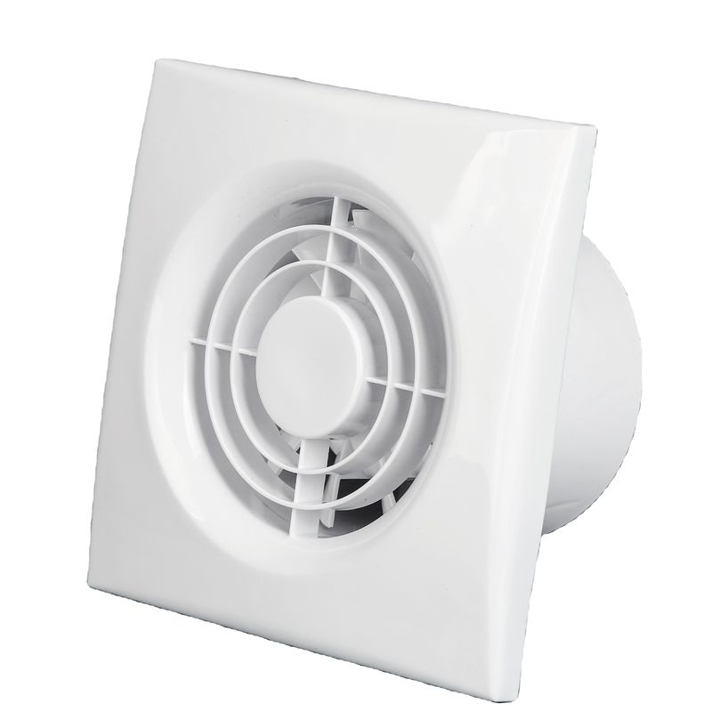220V Badezimmer Wanddecken Montage Lüftung Kunststoff leise Glasfenster mit LED-Licht-Luftabzug Ventilator