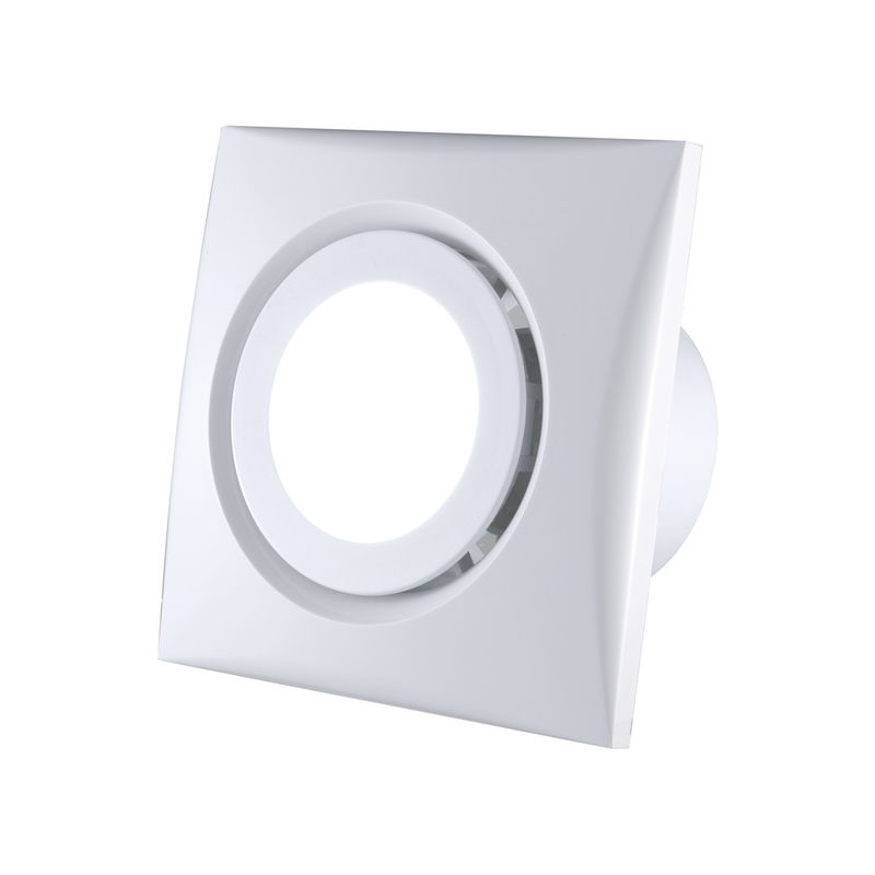 14. OEM/ODM Quadrat-Decken-Auspuffventilator mit 4W LED-Licht und Luftmasse