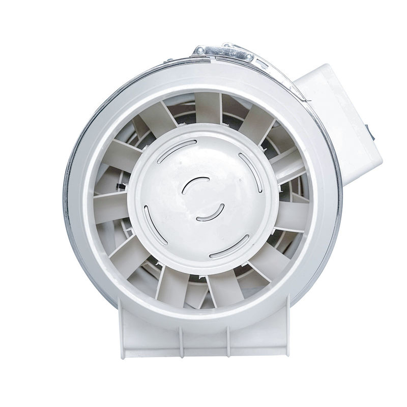 4 Zoll 220V elektrischer Inline-Kanalventilator für HVAC-Axialventilation Auspuff aus Plastik Weiß 100mm