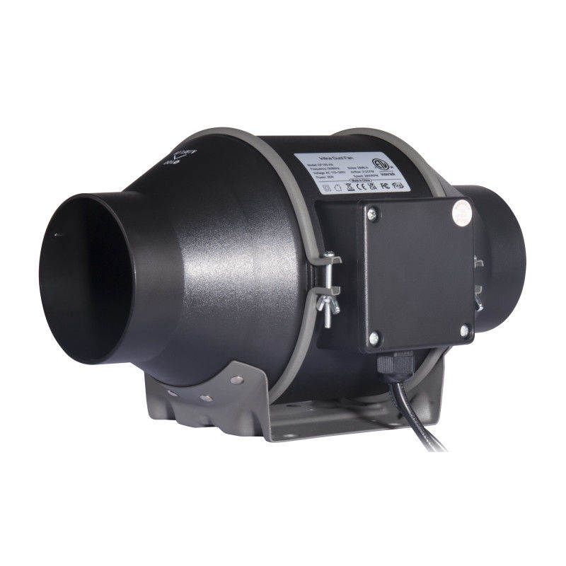 100~240V Niedriggeräusche 4 Zoll 100mm Inline-Kanalventilator mit Geschwindigkeitsregler für hydroponische Lüftungsventilator